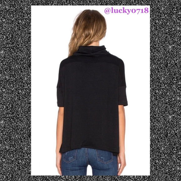 Rag & Bone EUC Blake Cowl Neck Turtleneck Top in Black Sz S - Picture 2 of 8